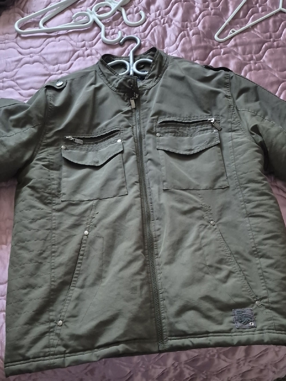 Men's Military Style Dark Green Jacket